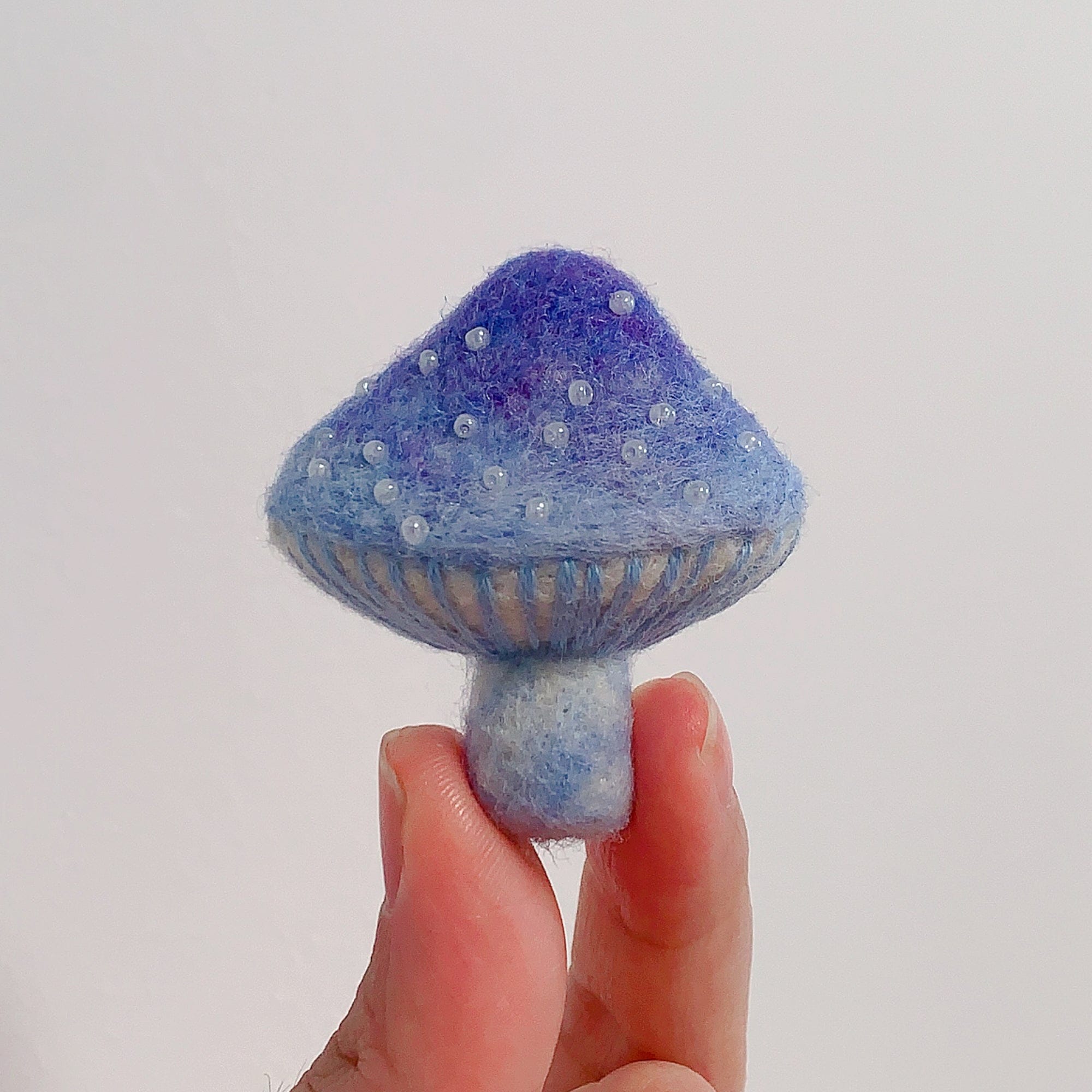 Whimsical Handmade Felt Mushroom Brooch - Unique Nature-inspired Accessory