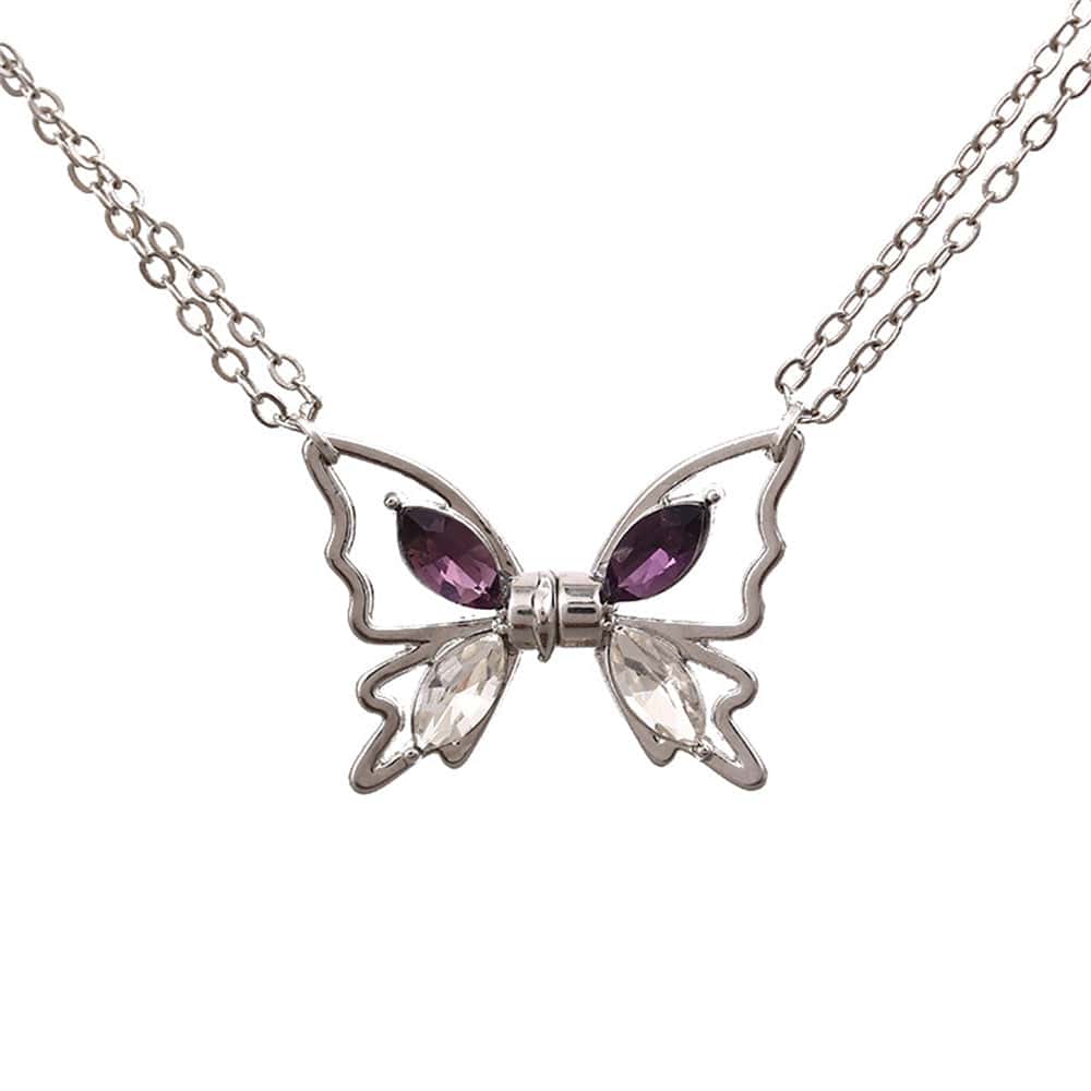 Personalized Couple Necklace Magnetic Matching Butterfly Necklaces for Couples Valentine's Gift for Lover