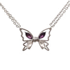 Personalized Couple Necklace Magnetic Matching Butterfly Necklaces for Couples Valentine's Gift for Lover