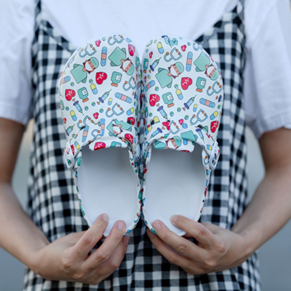 Laboratory Clogs Comfort Mules Close Toe Nurse Shoes Slip On Garden Shoes