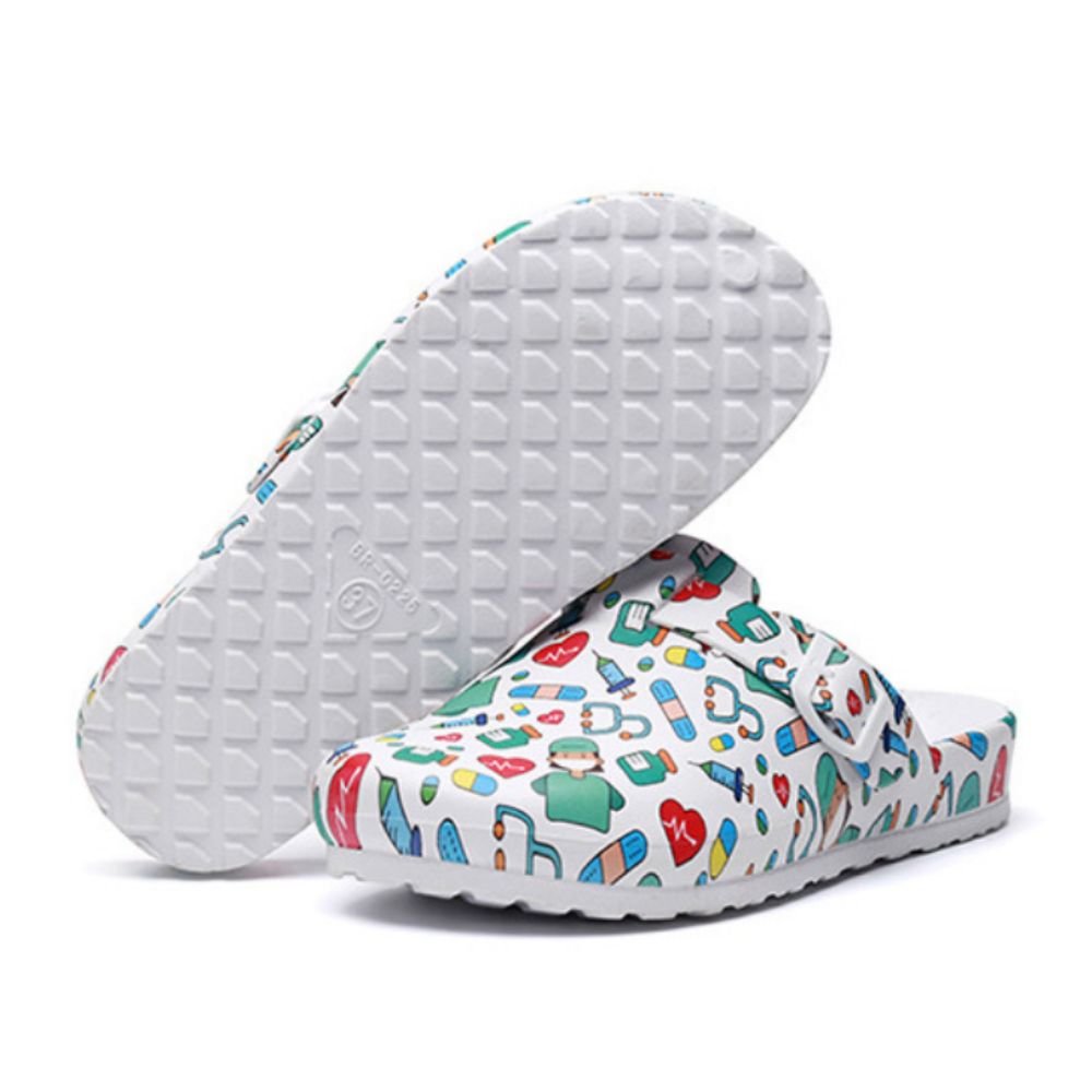 Laboratory Clogs Comfort Mules Close Toe Nurse Shoes Slip On Garden Shoes