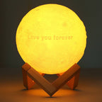 Custom Text Moon Lamp Luna Night Light – Personalized Birthday Anniversary Valentine’s Day & Christmas Gift