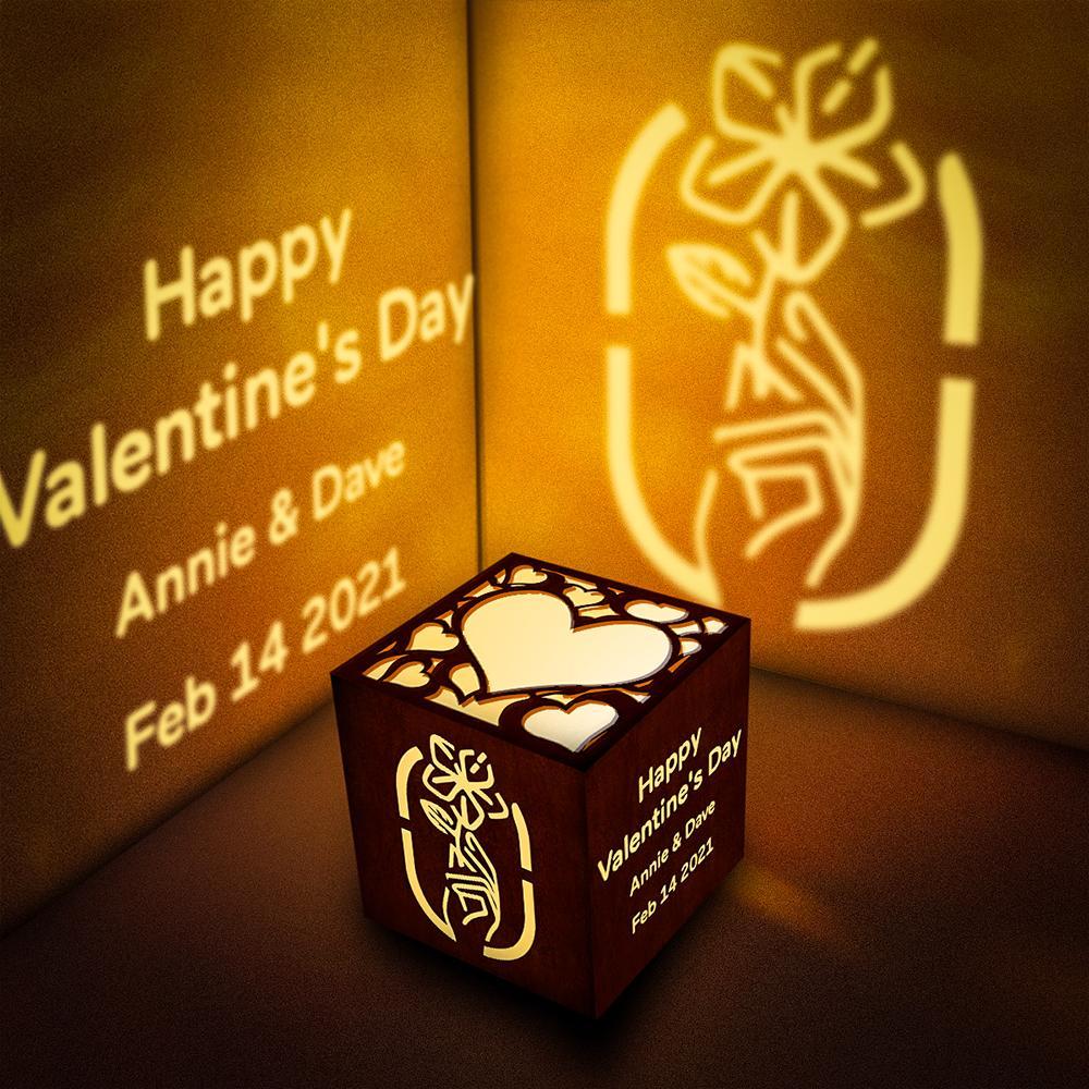 Custom Engraved Night Light Projector Lights for Bed Gifts for Couple