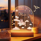 Custom Name Christmas Tree Personalized Santa Elk Night Light Bedroom Christmas Gift 3D Room Decor Night Light Desk Lamp Night Light Gift
