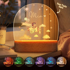 Custom Name Christmas Tree Personalized Santa Elk Night Light Bedroom Christmas Gift 3D Room Decor Night Light Desk Lamp Night Light Gift