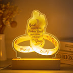 Custom Couple Names Acrylic Lamp Home Decor Night Light Anniversary Gifts