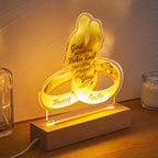 Custom Couple Names Acrylic Lamp Home Decor Night Light Anniversary Gifts