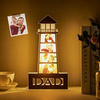 photo lighthouse night light led lamp custom gift for dad personalized gift