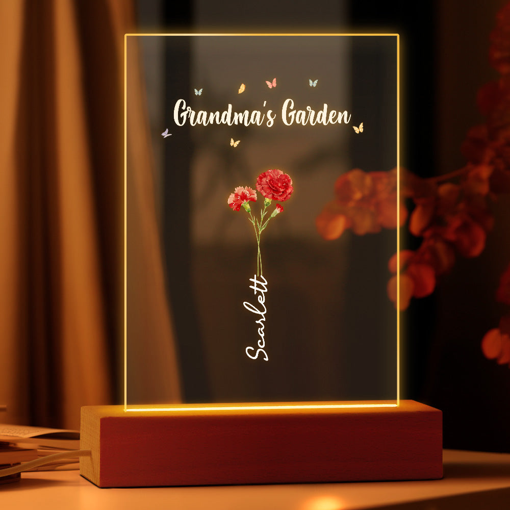 grandmas garden of love night light warm led glow mothers day gift for grandma