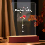 grandmas garden of love night light personalized birth flowers for grandma
