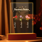 grandmas garden of love night light personalized birth flowers family keepsake