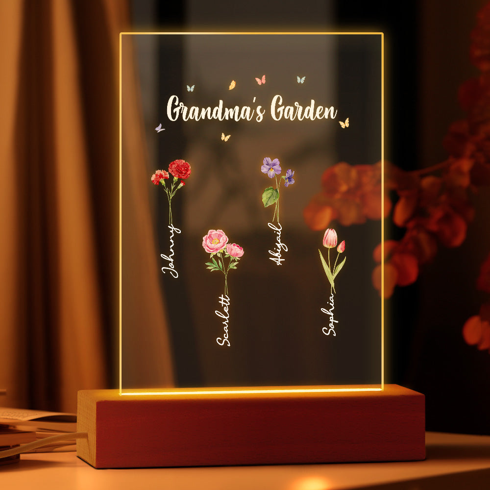 grandmas garden of love night light warm led glow