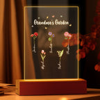 night light personalized birth flowers gift for grandma