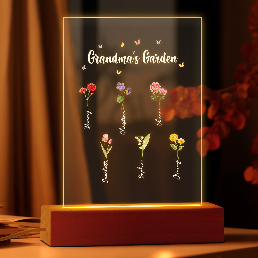 night light grandmas garden of love mothers day gift for grandma