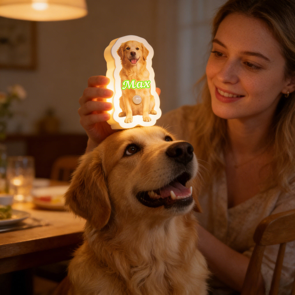 Yes Personalized Pet Portrait Motion Sensor Wall Lamp for Home Display