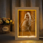 Personalized Engraved 3D Picture Wood Photo Frame Night Lights