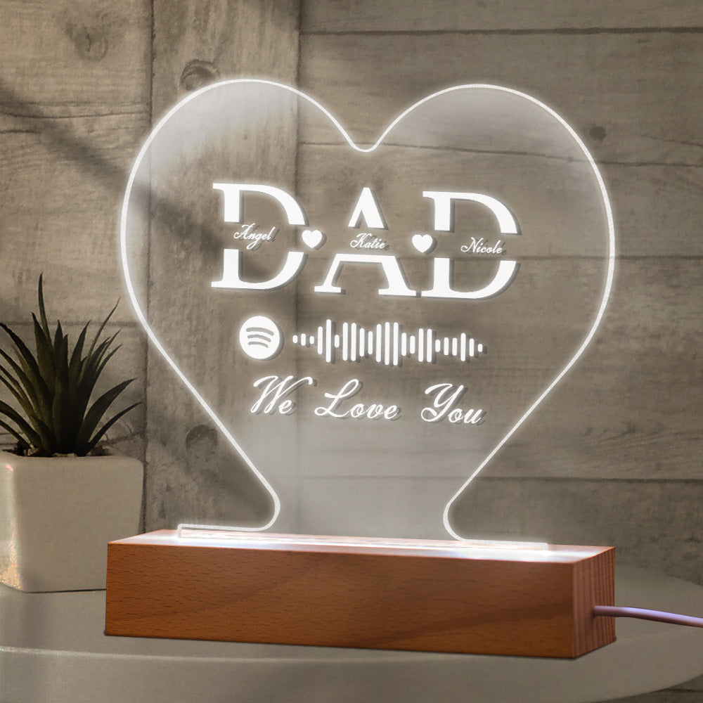 night light ornament for dad personalized gift