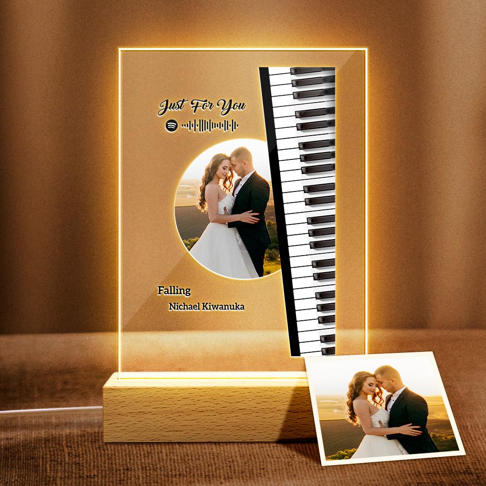 Personalized Photo Night Light For Couple With Engraving