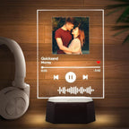 Placa de cubierta de álbum de lámpara LED de código escaneable personalizada con soporte de altavoz Bluetooth