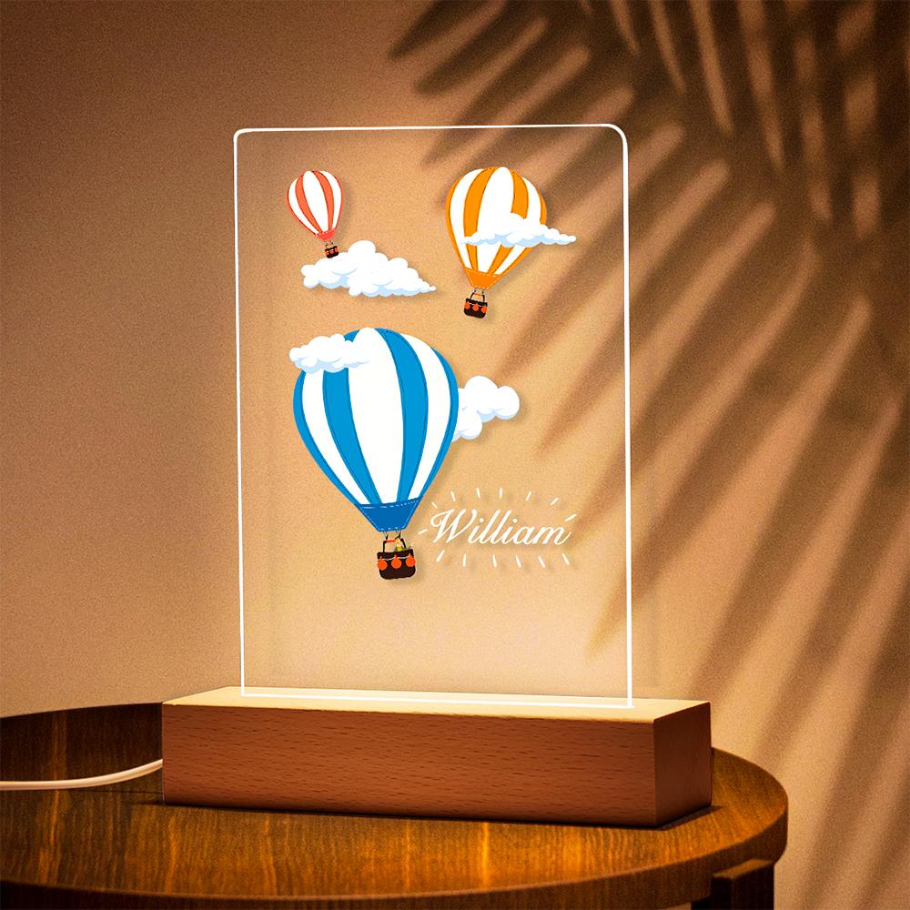 night light custom name bedtime gift for daughter front view