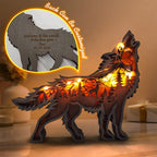 Custom Animal Wooden Statue Home Ornament Multi layer Woodland Bear Silhouette Decor for Shelf Table Wood Statue