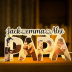 night light personalized photo and name family keepsake for grandpa