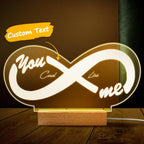 Infinity Led Night Light Personalized Neon Sign Led Lamp Acrylic Night Light Gift for Couple