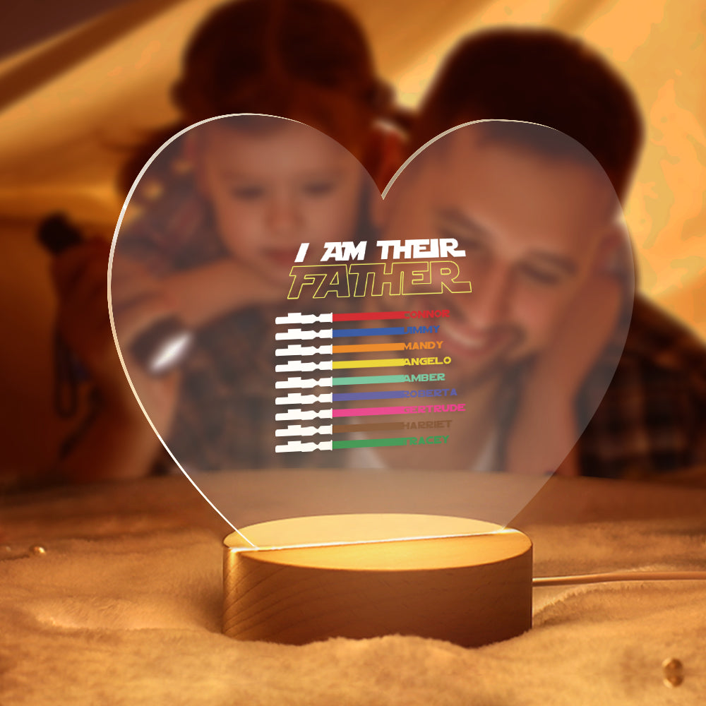 father s day gift personalized acrylic night light i am their father custom gift for dad personalized gift