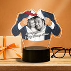 personalized custom gift for dad with clear acrylic finish