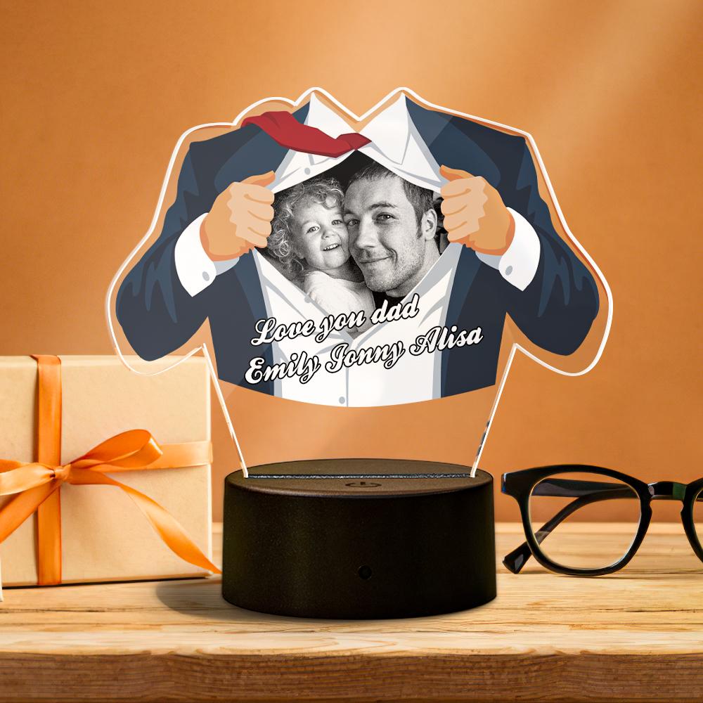 personalized custom gift for dad with clear acrylic finish