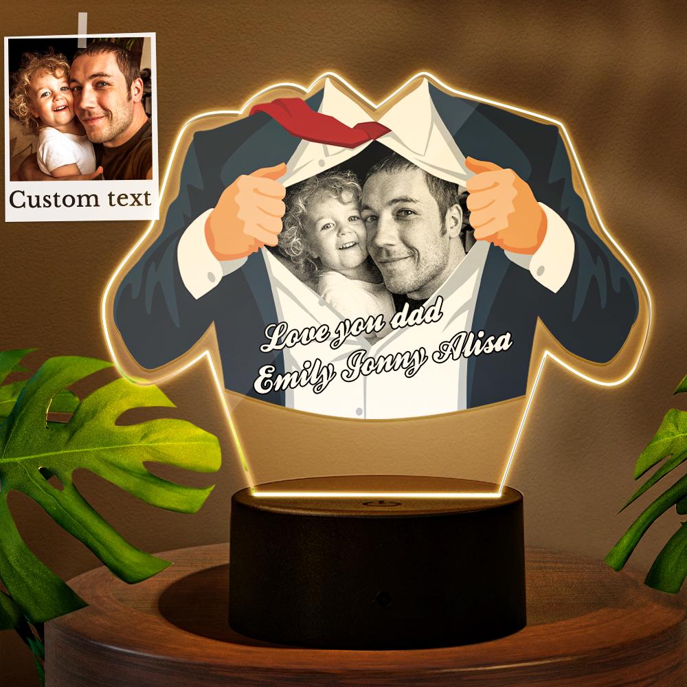 father s day special suit led night light best gift for father custom gift for dad personalized gift