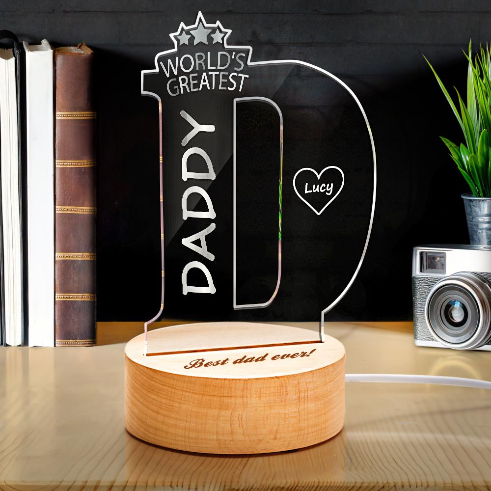 personalized ornament for dad with clear acrylic finish