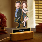 Customizable Biography Lettering Personalized Comic Night Light