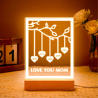Personalized Led Night Light Tree of life Genealogical Tree with Custom Family First Name and Text