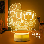 Custom Train LED Light  Kids Bedroom Decor Night Light