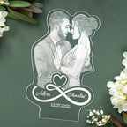 Personalized Infinity Symbol Photo Night Light, Personalized Night Light Gift for Lovers