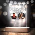 Porte-clés/Plaque/Veilleuse personnalisé (e) avec photos-Parfaitement assorti (e) 