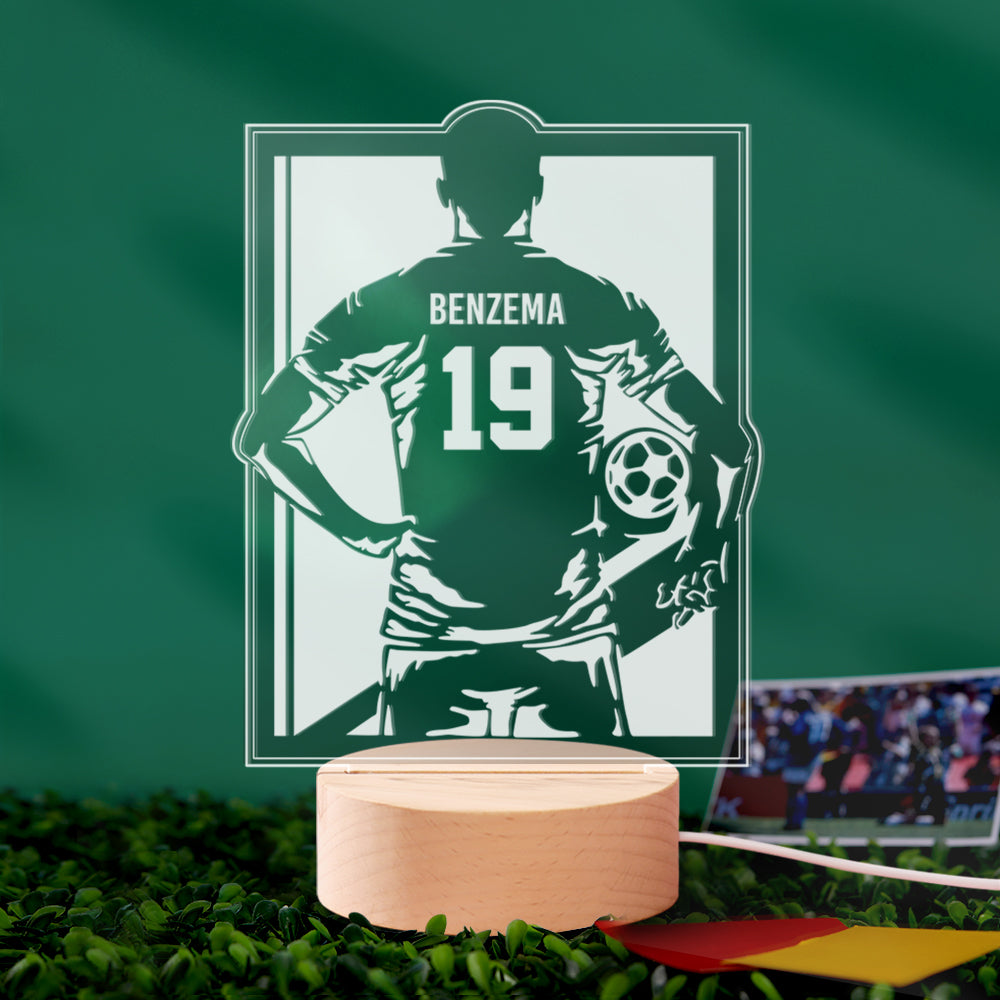 Custom Name Number Soccer Night Light World Cup Lamp Gifts For Soccer Fans