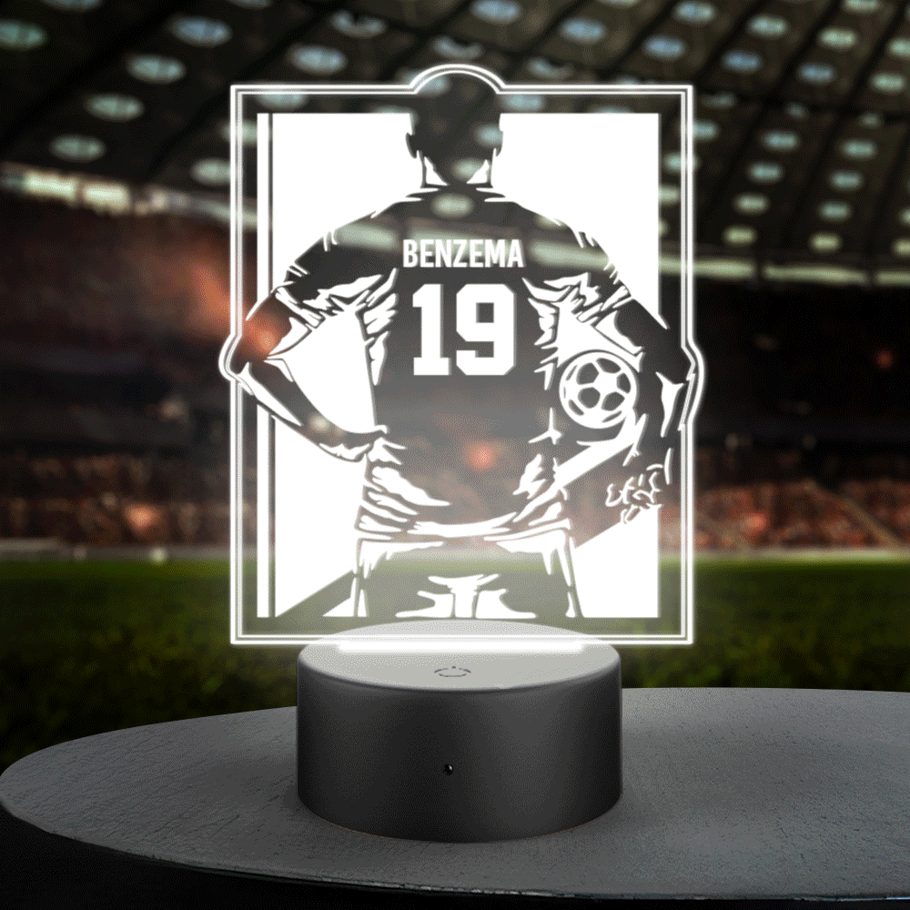 Custom Name Number Soccer Night Light World Cup Lamp Gifts For Soccer Fans