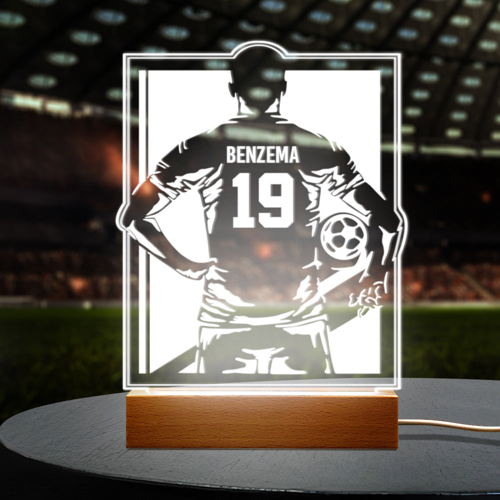 Custom Name Number Soccer Night Light World Cup Lamp Gifts For Soccer Fans