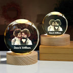 Personalized 2D Photo Crystal Ball Night Light