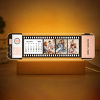 Custom QR code Calendar Acrylic Filmstrip Plaque Night Light Gift for Family Couples
