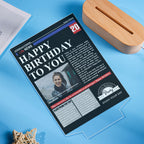 Custom Photo News On Acrylic Board Colorful Lamp Personalized Night Light Birthday Gifts