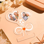 Personalised Names 3D Illusion Night Light Heart Balloon Custom LED Lamp For Couples