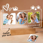 Custom Acrylic Night Light Personalized Mom Photo Lamp Gifts for Mother's Day