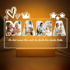 Light Up Mama's Heart Mother's Day Gifts - Personalized MAMA Photo Night Light with Custom Pictures & Message for Bedroom Decor