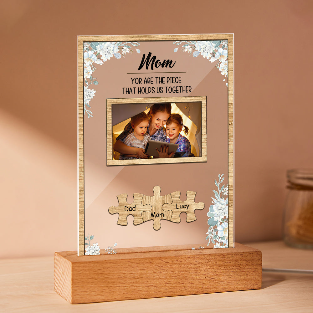 dad you are the piece that holds us together photo acrylic night design custom gift for everyday use