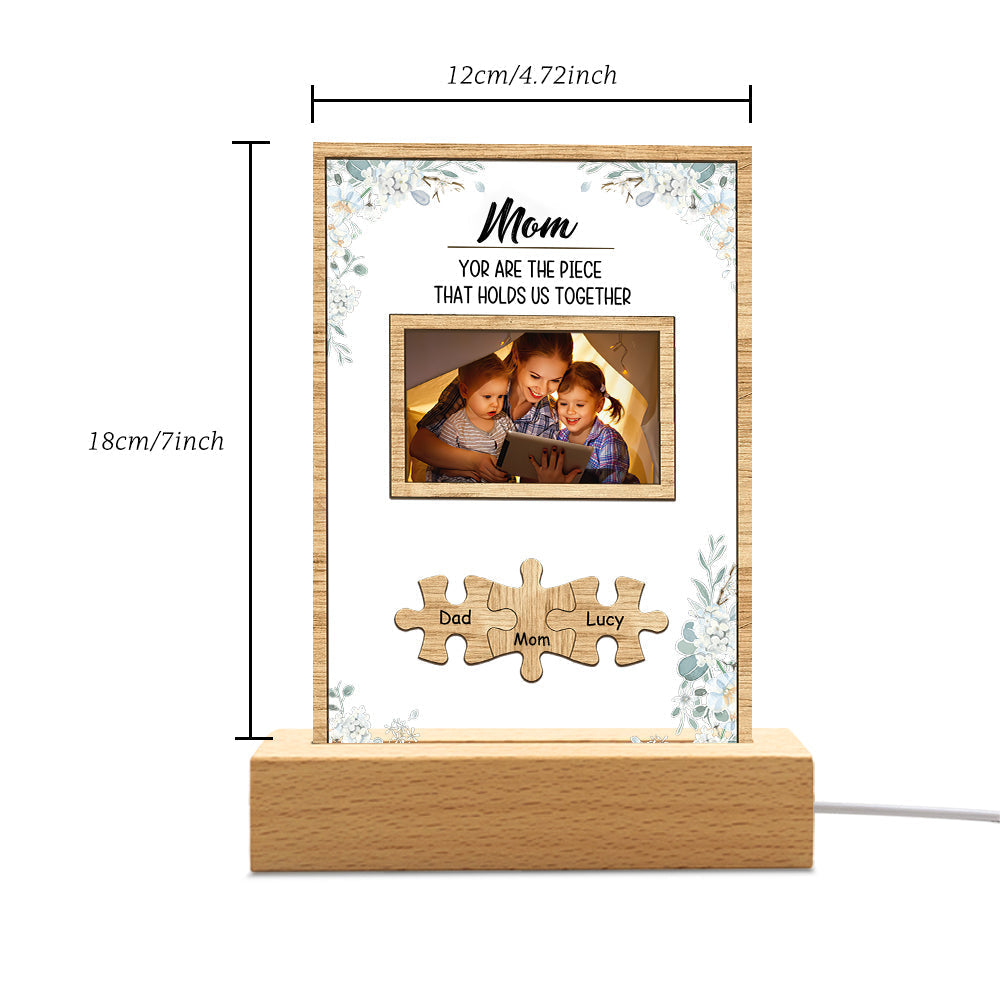 dad you are the piece that holds us together photo acrylic night custom gift for dad personalized gift photo