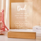 fathers day surprise custom gift for dad inspired by father s day gift personalized dad you are the piece that holds us