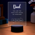 meaningful custom gift for dad with keepsake style photo front view